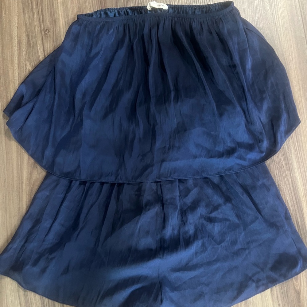 Navy Tiered Ruffle Jumpsuit- Women